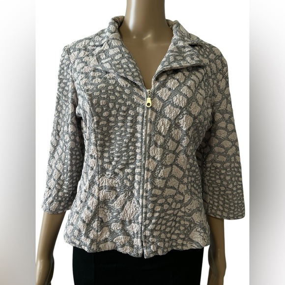 Textured Gray Women's Jacket - Picture 1 of 4